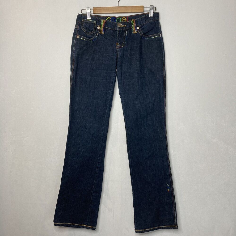 Coogi Flare Jeans Women's Size 26x31 Embroidered  Stretch Retro 90's Y2K Vintage